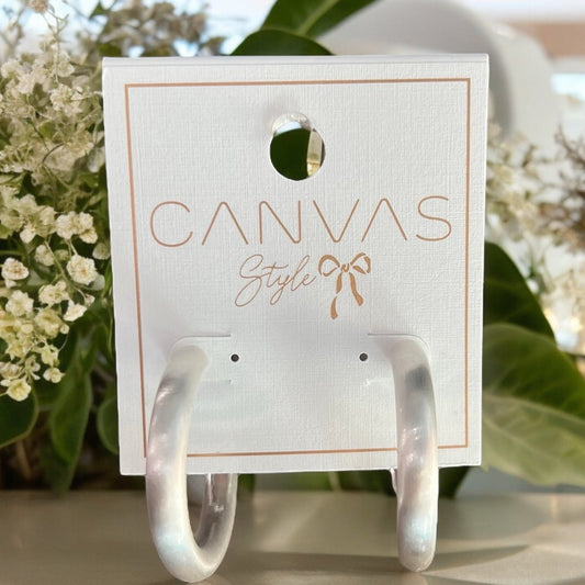 Arabella Silver Satin Hoop