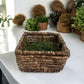 Brown Handwoven Small Square Storage Basket
