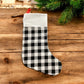 Black and White Checkered Stocking