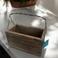 Rustic Wooden Box Home Decor with Wire Handle