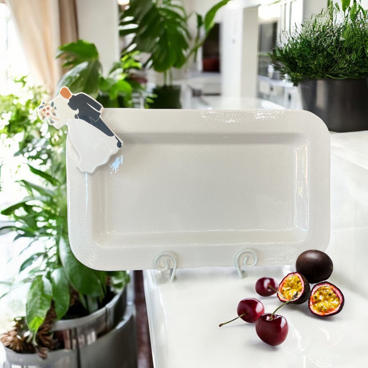 Dotted Stone Entertaining Platter