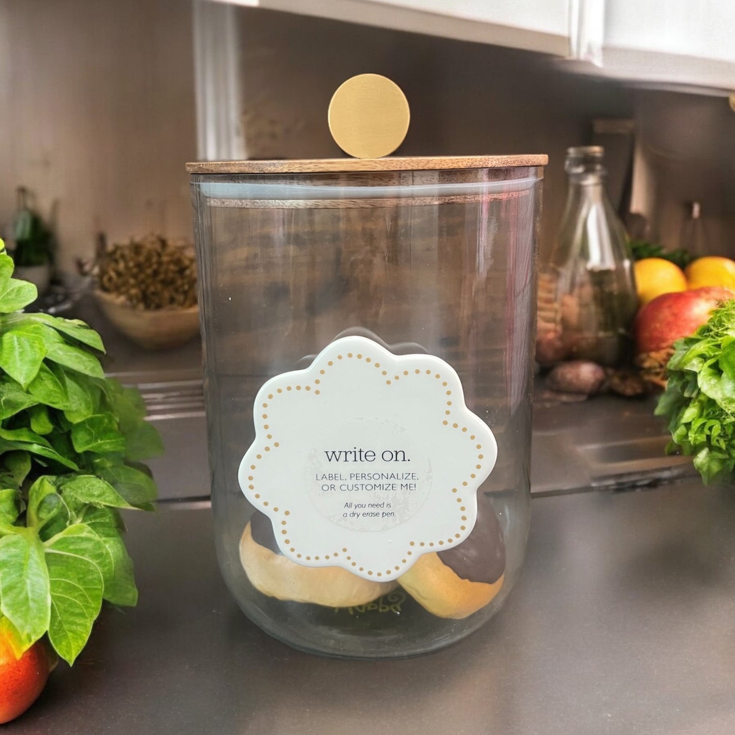 Mini Wooden Glass Jar