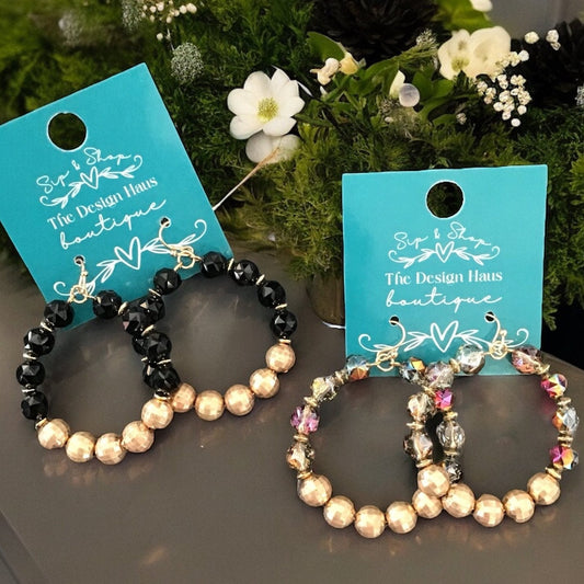 Beaded Hoop Earrings
