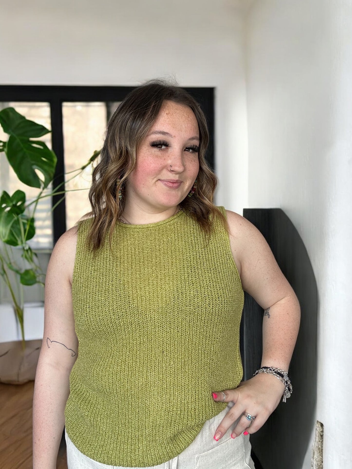 Crochet Sweater Knit Top