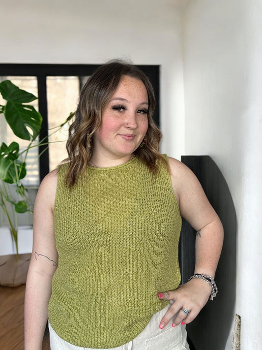 Crochet Sweater Knit Top