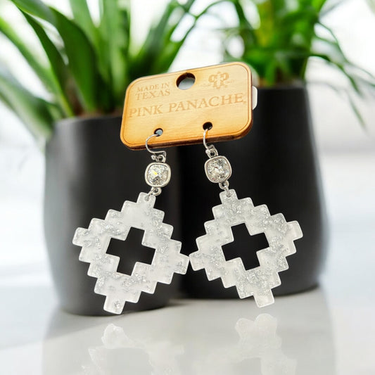 Metallic Flecked Acrylic Earring