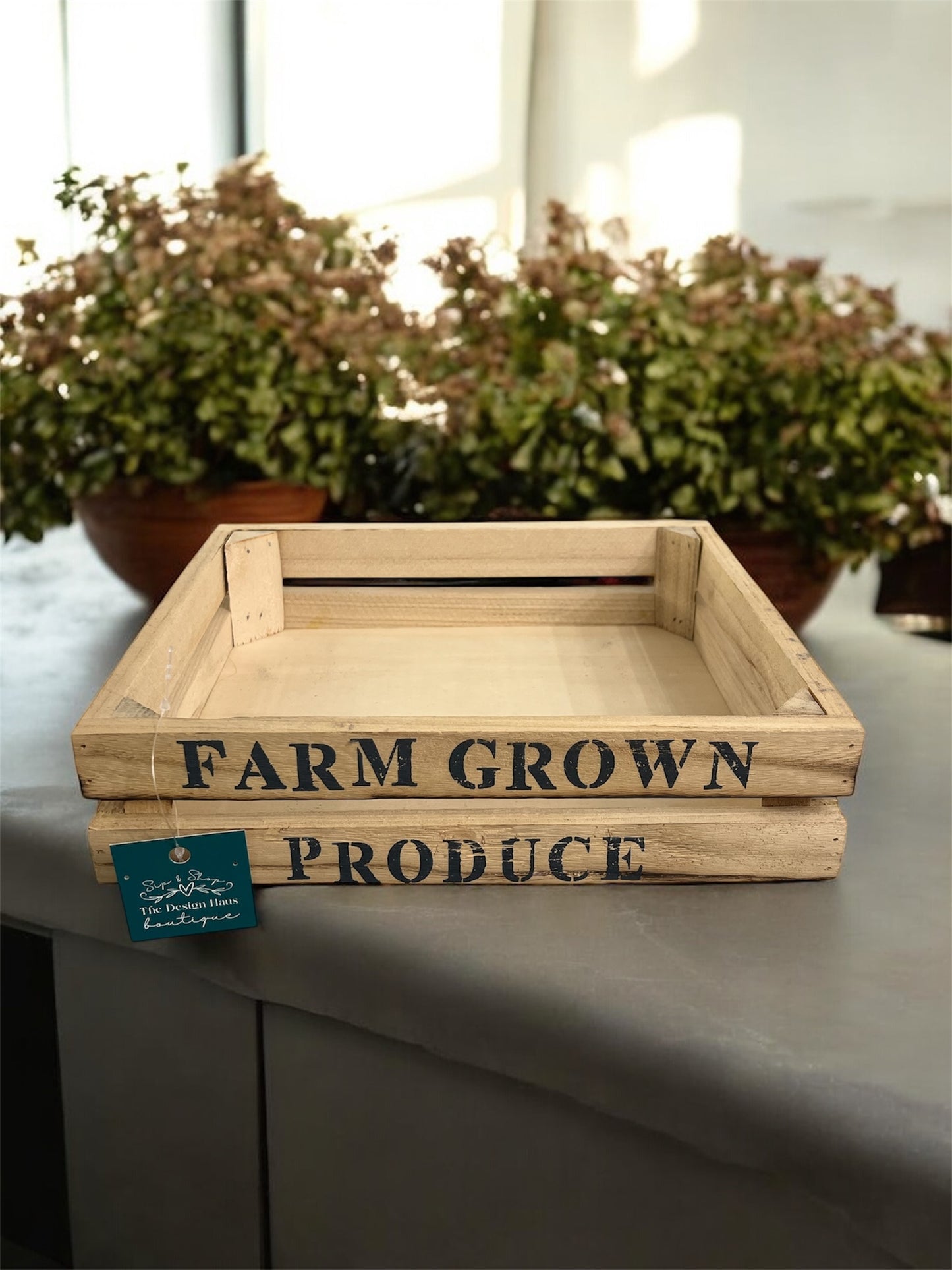 Antique Farm Grown Produce Wooden Crate