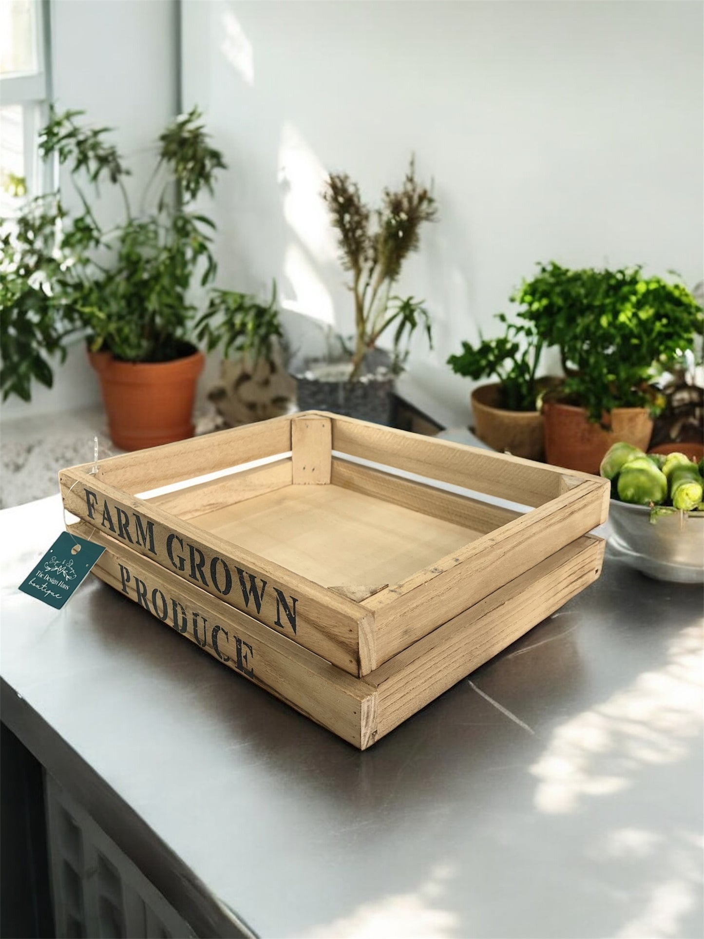 Antique Farm Grown Produce Wooden Crate