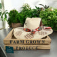 Antique Farm Grown Produce Wooden Crate