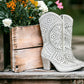White Studded Boots