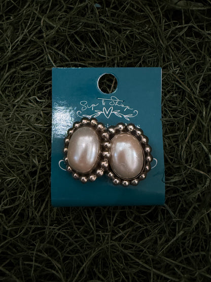 Vintage Sterling Silver Clip-On Earrings
