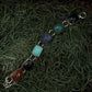 Vintage Chunky Multi-Stone Sterling Silver Bracelet