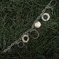 Vintage Sterling Silver Circle Charms Link Bracelet