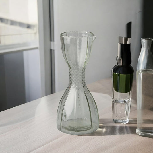 Ruffle Glass Bell Carafe