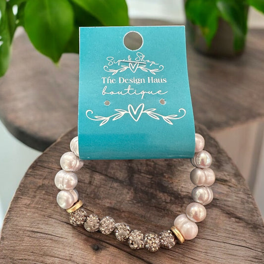 Silver & Gold Pearl Bracelet