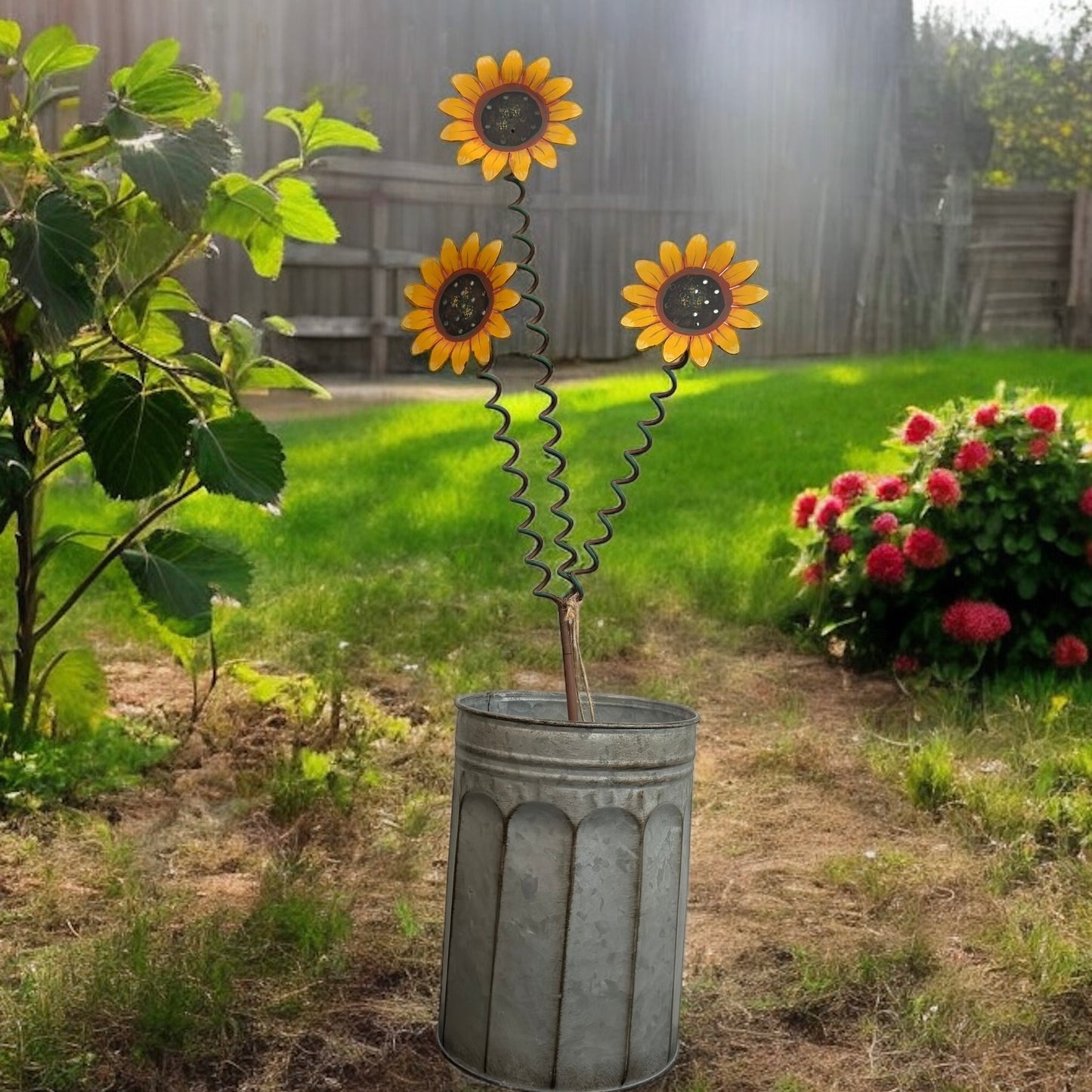 Sunflower Trio Garden Stake