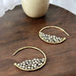 Gold Wire Wrapped Beaded Earrings